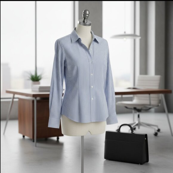 Work! Great Talbots Button Down Blouse - EUC Sz 12 - Picture 1 of 4